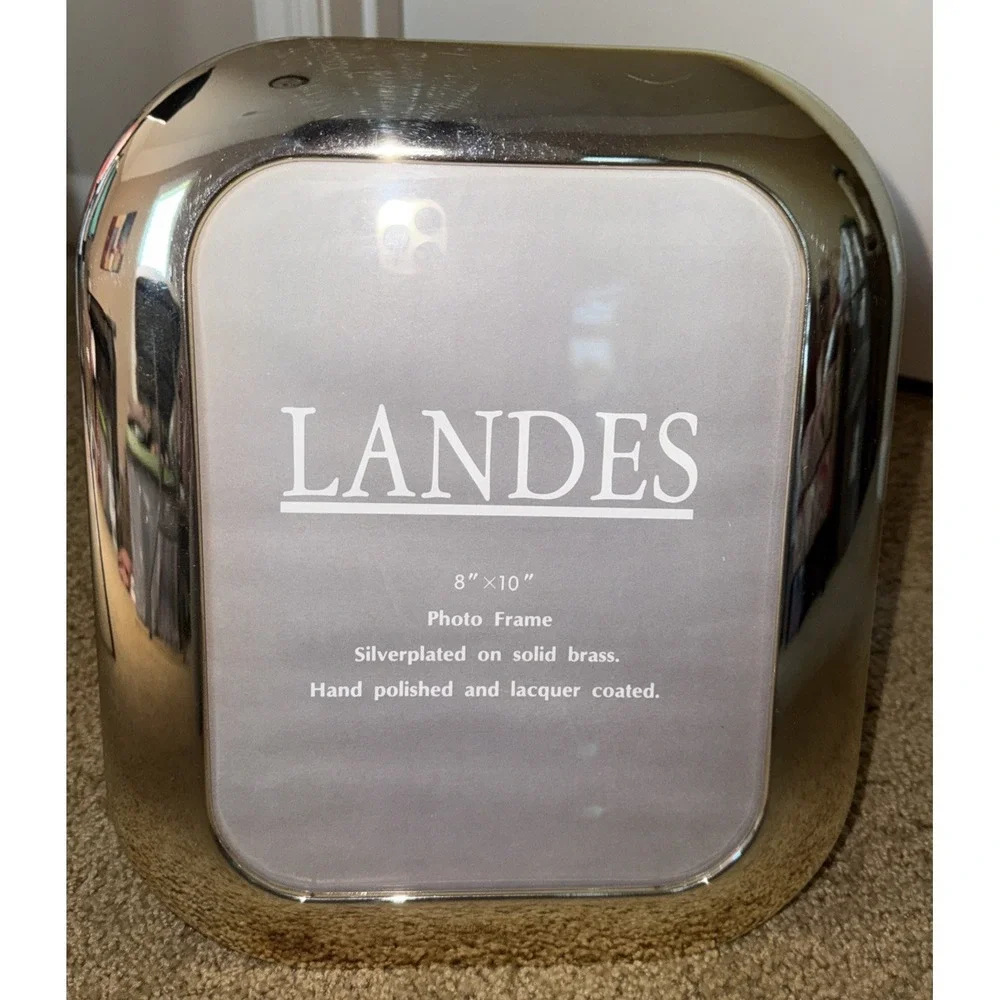 VTG Landes 8 X 10‎ Picture Frame Silver Plated on Brass (read) Classic Modern